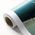 Art deco poster of a European landscape in pastel shades on rolled canvas, ideal for nursery wall art.