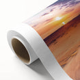 Art Deco style poster of a European Lithuanian landscape in pastel colors on rolled canvas, ideal for nursery wall art.