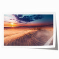 Extra large rolled print of a European Lithianian landscape with muted green and blue tones, ideal for art wall dining room.