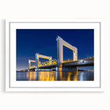 Textured art of abstract Amsterdam scenery in muted earth tones on a framed white mat, ideal for bedroom art.