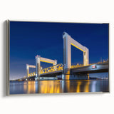 Framed canvas of a vintage Amsterdam landscape in colorful hues, ideal for adding character to a living room.