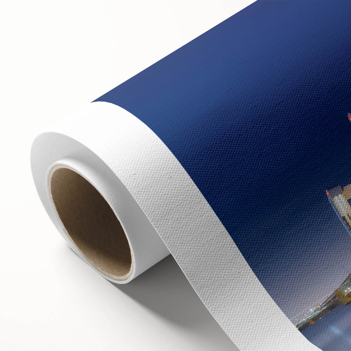 Art deco poster of Amsterdam scenery in pastel shades on rolled canvas, ideal for nursery wall art.
