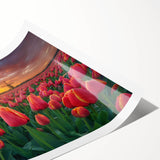 Extra large rolled print of line art flowers, using a monochrome palette, ideal for large living room wall art.