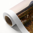 Art Deco style poster of a serene Norway landscape on rolled canvas, ideal for nursery wall art.