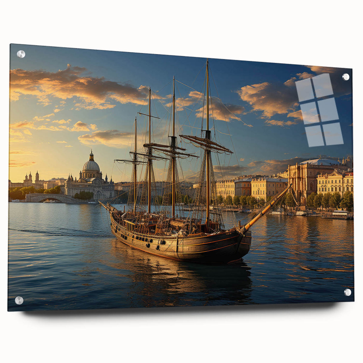 Acrylic print of a large abstract depiction of St.