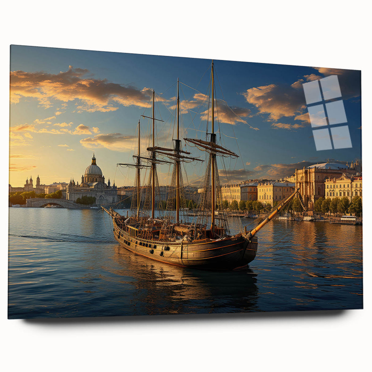 Acrylic print of a large abstract depiction of St.