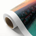 Art Deco poster of Sochi landscape in pastel colors on rolled canvas, ideal for nursery wall art.