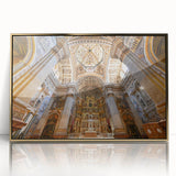 Mid-century modernist art depicting Andalucia, Spain in muted earth tones on a framed acrylic.