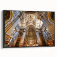 Black and white framed canvas of Andalucian landscape, featuring vintage poster art style, ideal for bedroom decor.