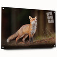Side view of a large abstract wall art depicting a European Swedish scenery on acrylic glass.