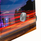 Mid-century modernist art of Mexico City in large abstract style on acrylic glass, ideal for dining room art.