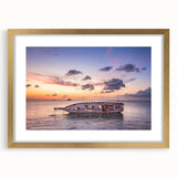 Extra large abstract art print depicting a textured scenery of Oaxaca, Mexico, in a gold frame with mat, using earthy tones.