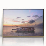 Framed acrylic print of Oaxaca scenery with golden hues, ideal for modern art wall decor.