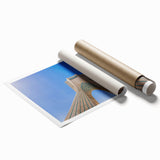 Extra large rolled print featuring a floral art design with vibrant colors, ideal for classy bathroom wall art.
