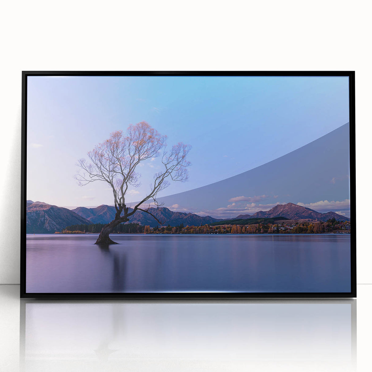 Large abstract wall art depicting Otago, New Zealand landscape in muted earth tones on a framed acrylic.