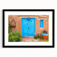 Colorful abstract art print of Santiago, Chile, in vibrant shades on a large framed canvas, ideal for living room decor.
