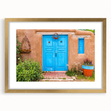 Extra large abstract art print depicting a textured view of Santiago, Chile, in muted earth tones, framed in gold.