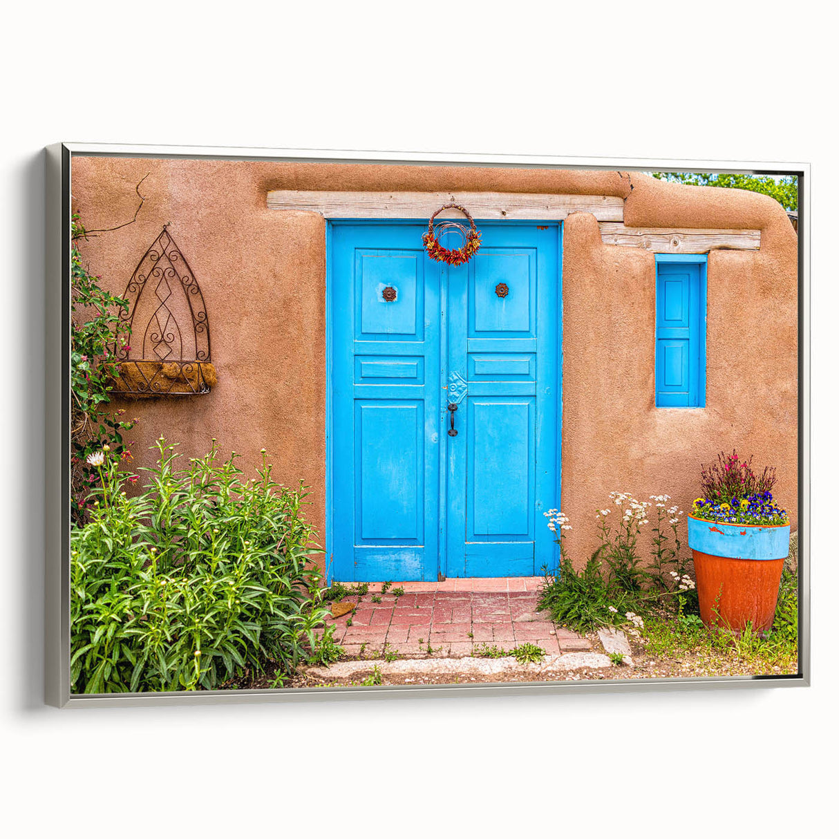 Landscape art painting of Santiago, Chile on framed canvas.