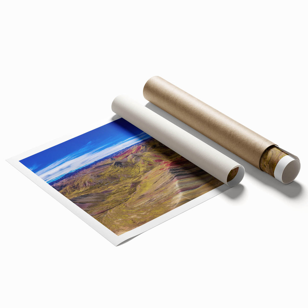 Extra large rolled print of a scenic Peruvian landscape, featuring lush greenery and mountains.
