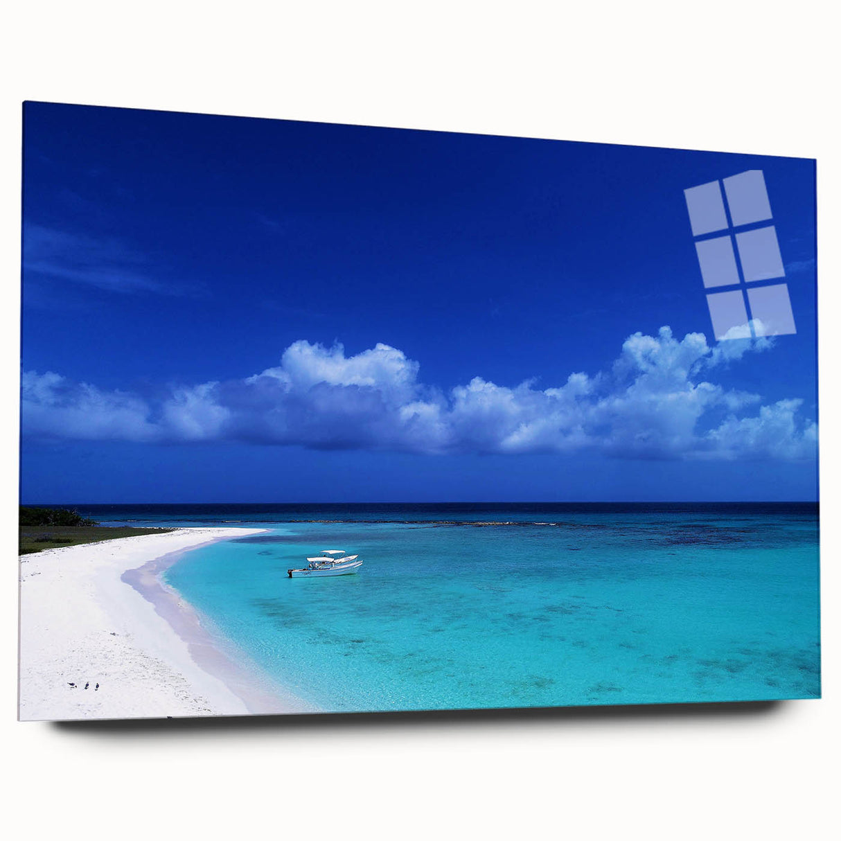 Large abstract wall art featuring vibrant hues of the Venezuelan landscape on acrylic glass.