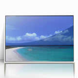 Acrylic print of a South American Venezuelan landscape in art deco style, ideal for modern art wall decor in a nursery.