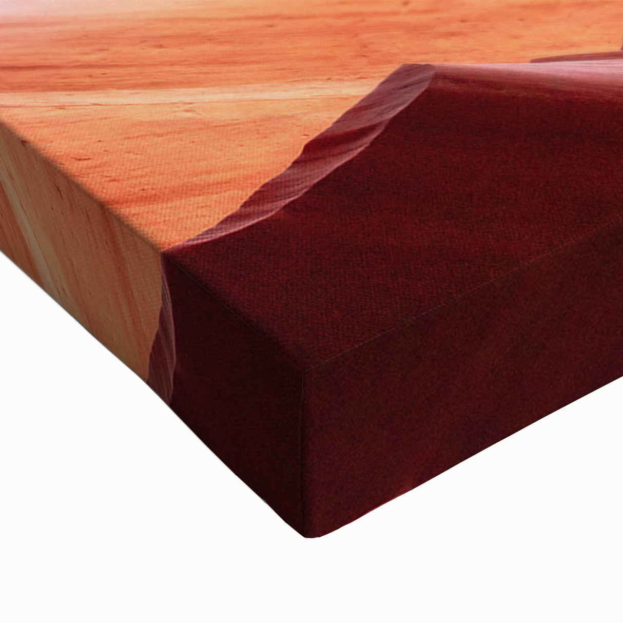 Black and white landscape art painting of Antelope Canyon on stretched canvas, ideal for bedroom wall art.