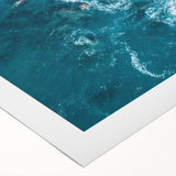 Art deco poster of California's Big Sur coastline in muted earth tones on a rolled canvas, suitable for dining room wall art.