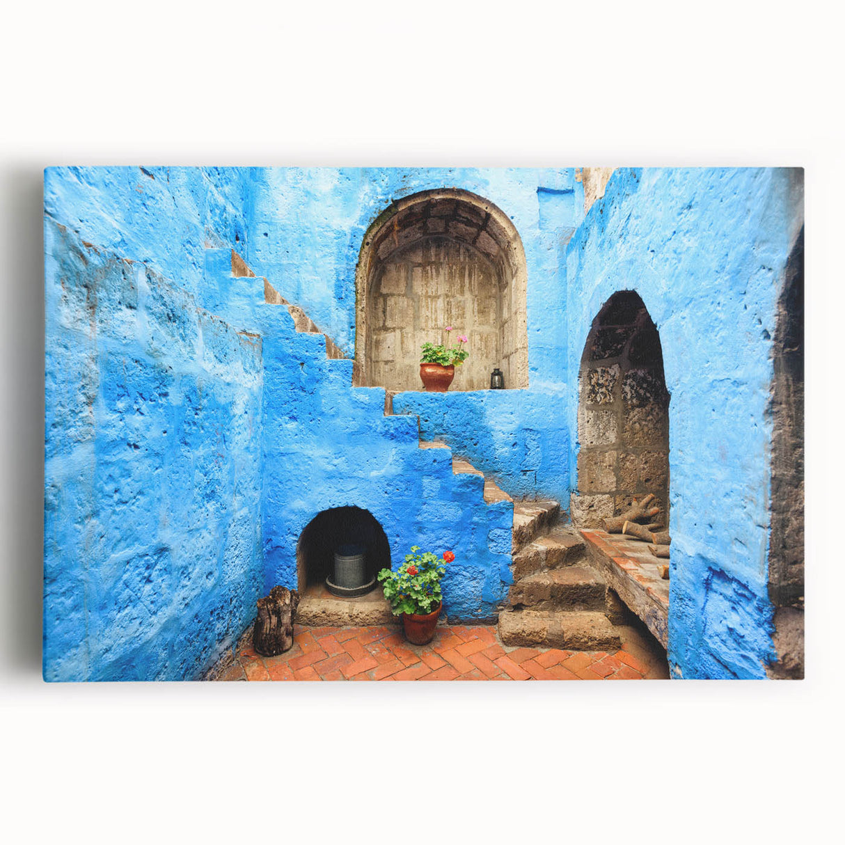 Black and white large art print of Catalina, California on stretched canvas, ideal for kitchen wall art.