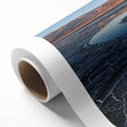 Art Deco-style poster of Death Valley in muted earth tones on rolled canvas, suitable for dining room wall art.
