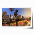 Rolled print of Los Angeles scenery in muted earth tones, suitable as art wall dining room decor.