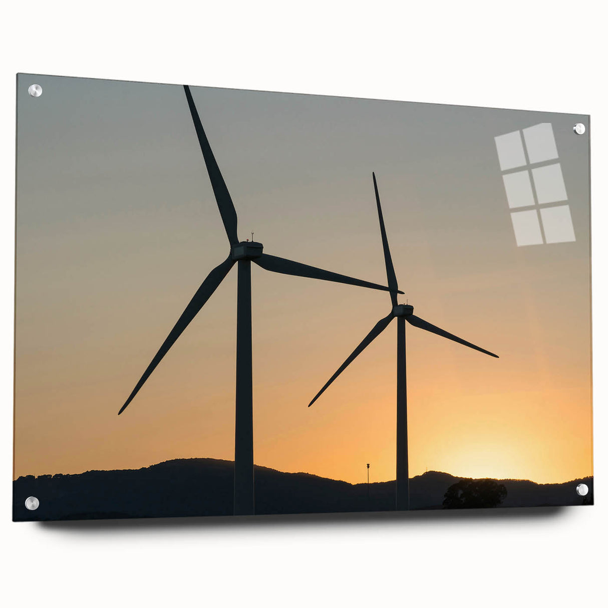 Large abstract wall art of Sacramento scenery in muted earth tones on acrylic glass, ideal for bedroom or dining room decor.