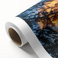 Art Deco poster of Yosemite scenery in muted earth tones on rolled canvas, suited for nursery wall art.