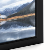 Extra large framed canvas featuring a textured depiction of Vail, Colorado in colorful art style.