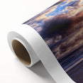 Art Deco poster of Daytona scenery on rolled canvas, featuring pastel shades.