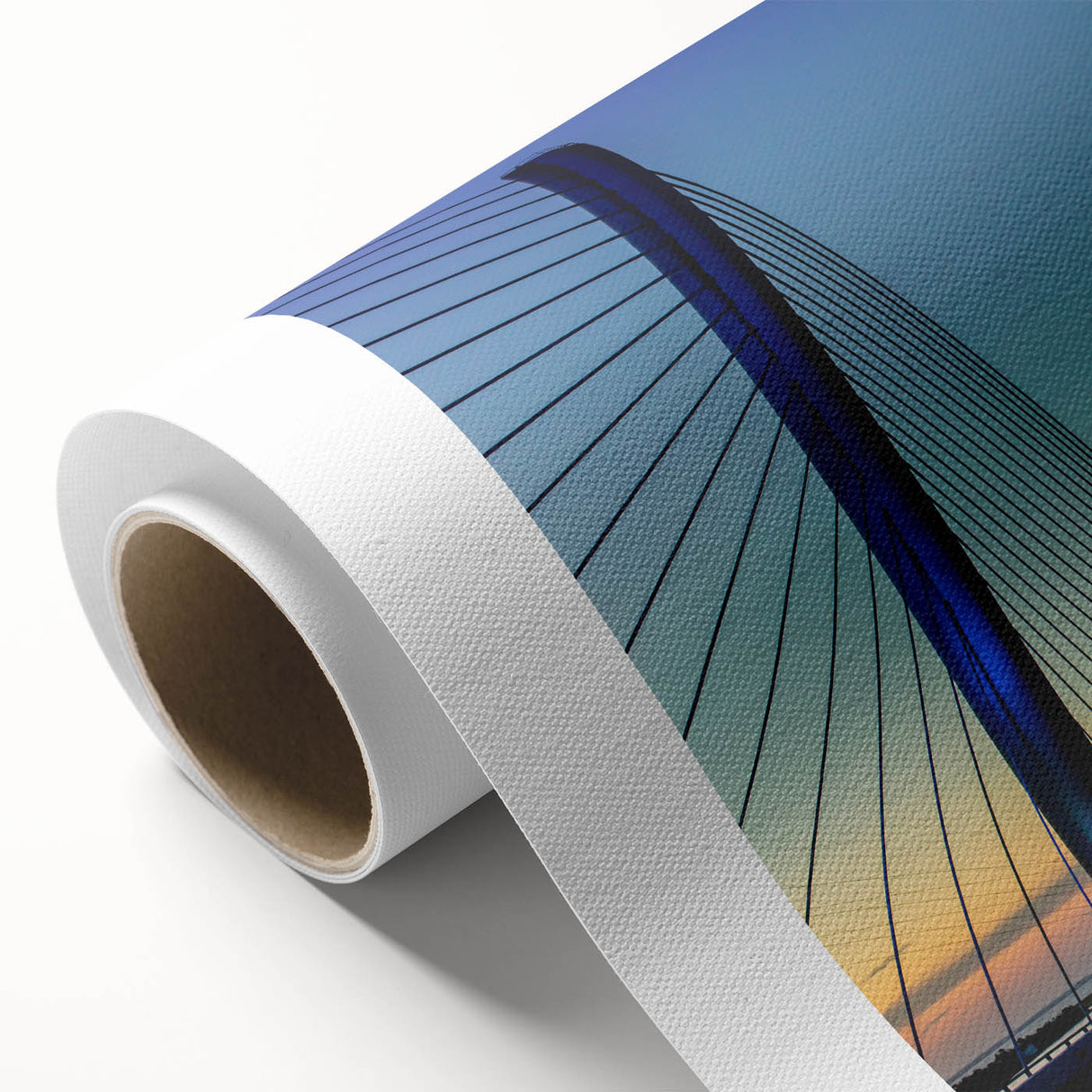 Art Deco poster of Delaware scenery on rolled canvas, featuring pastel shades, ideal for nursery wall art.