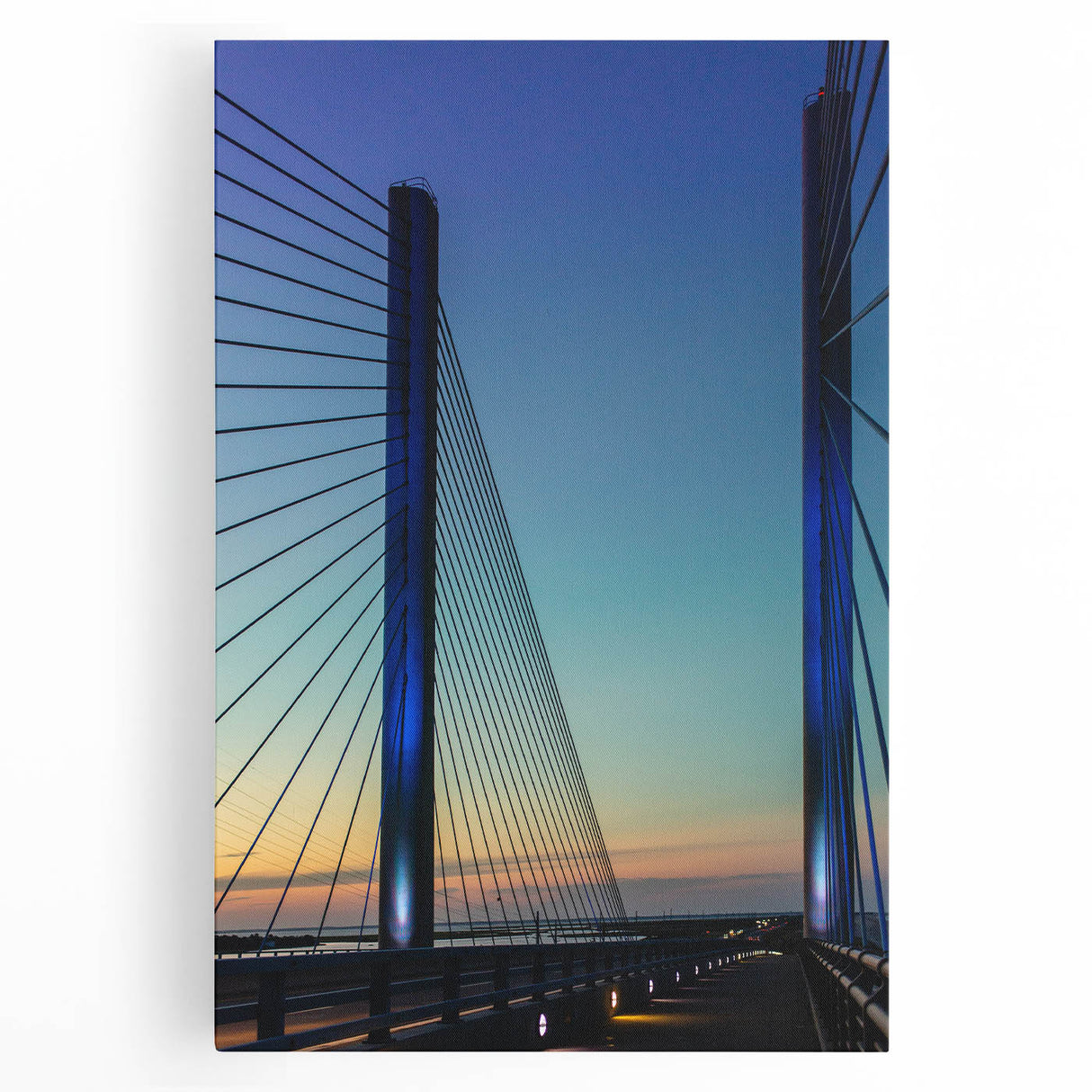 Black and white photograph of Delaware scenery on a large stretched canvas, ideal for kitchen wall art.