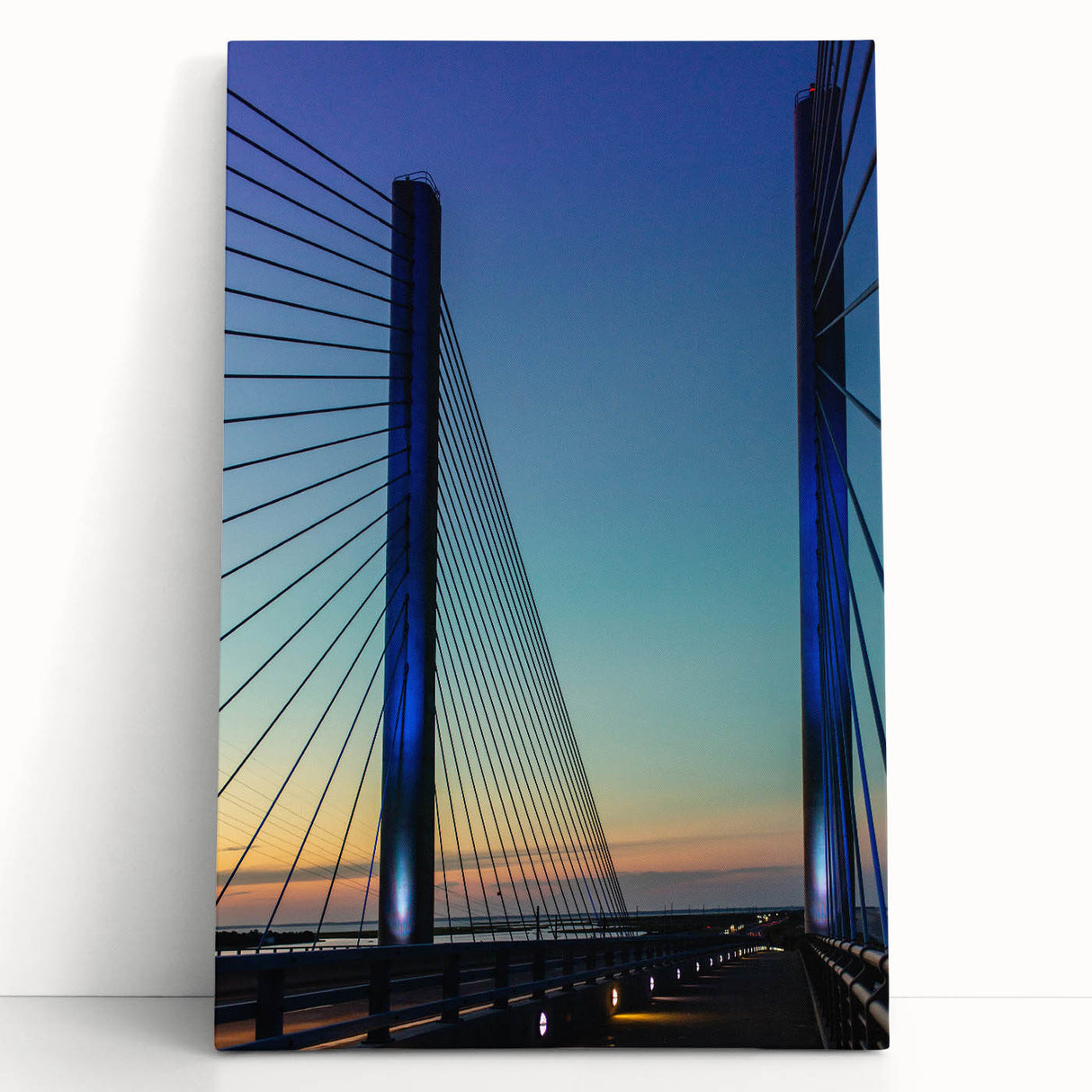 Black and white photograph of Delaware scenery on large stretched canvas, ideal for kitchen wall art or bedroom.