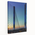 Delaware landscape on large stretched canvas, featuring soft earth tones, ideal for kitchen wall art.