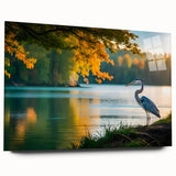 Large abstract depiction of the Everglades in muted greens and blues on acrylic glass, ideal for bedroom or dining room art.