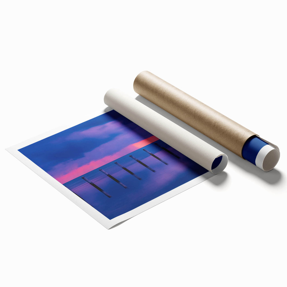 Extra large rolled print of Florida Keys scenery, featuring lush florals in vibrant hues.