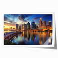 Rolled print of Tampa scenery featuring floral elements in pastel shades, ideal for art wall dining room.