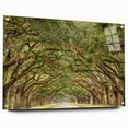 Acrylic print of Savannah, Georgia, with vibrant twilight hues, ideal for dining room decor.