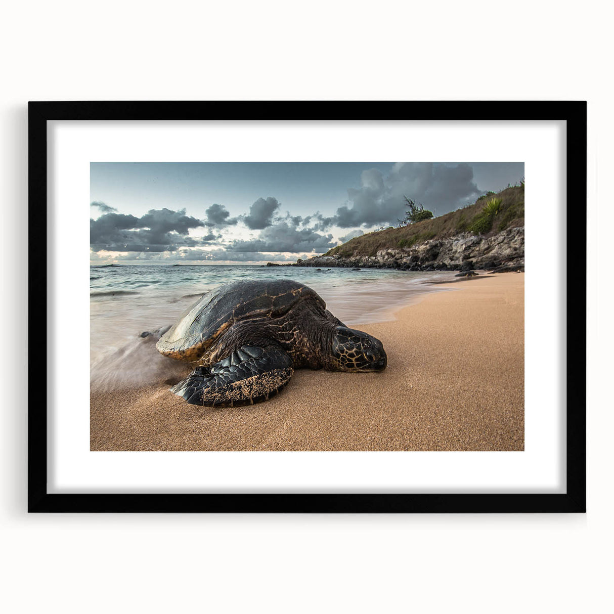 Abstract art print of vibrant, colorful Maui scenery on a textured, extra large canvas, ideal for living room decor.