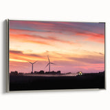 Landscape art painting of Iowa scenery on framed canvas.