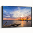 Black and white framed canvas featuring a vintage-style Kansas landscape, ideal for bedroom wall decor.