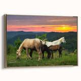 Framed canvas of a vintage-style Kentucky landscape in muted earth tones, ideal for bedroom wall art.