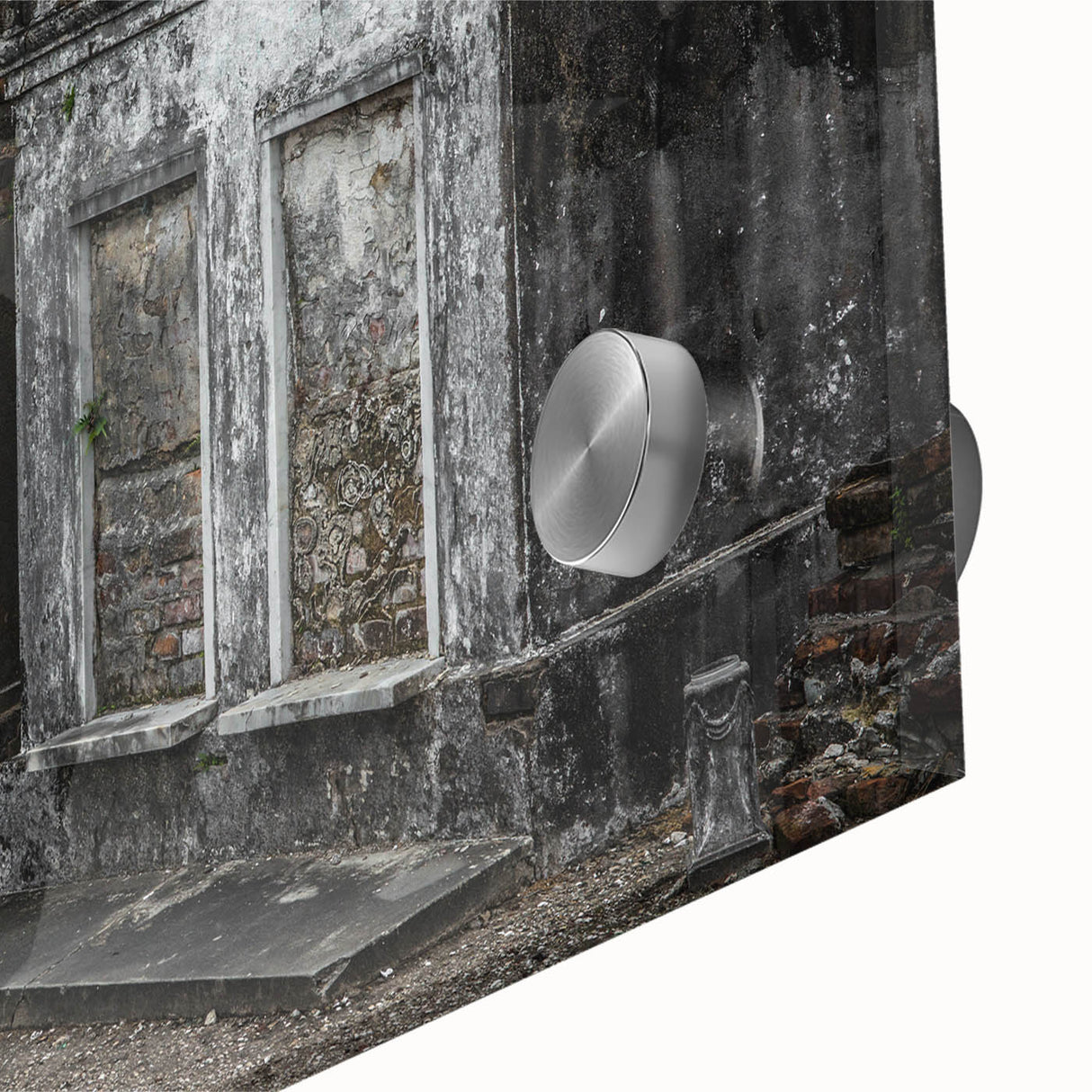 Large abstract depiction of New Orleans in muted earth tones on acrylic glass, suitable for dining room art.