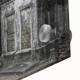 Large abstract depiction of New Orleans in muted earth tones on acrylic glass, suitable for dining room art.