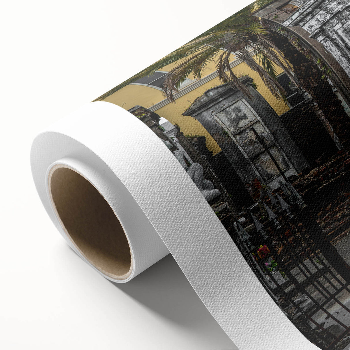 Art Deco poster of New Orleans skyline in pastel shades on rolled canvas, ideal for nursery wall art.
