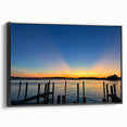 Black and white framed canvas of Annapolis landscape, ideal for bedroom wall decor.